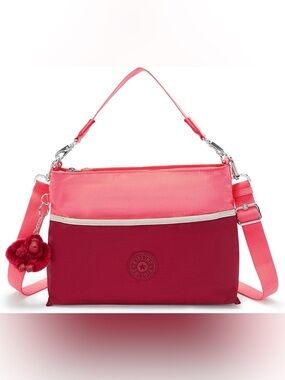 KIPLING Womens HadiaShoulder Bags
Two-Tone Berry and Coral Shoulder Bag-NEW